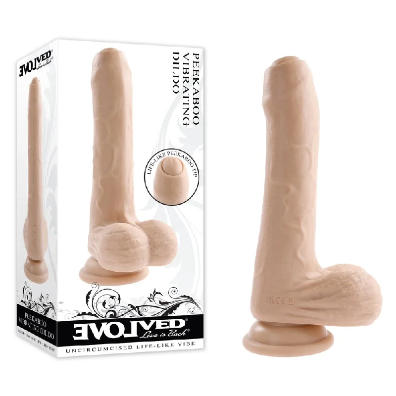 penis-nerve-damage-symptoms-Evolved PEEK A BOO VIBRATING DILDO LIGHT