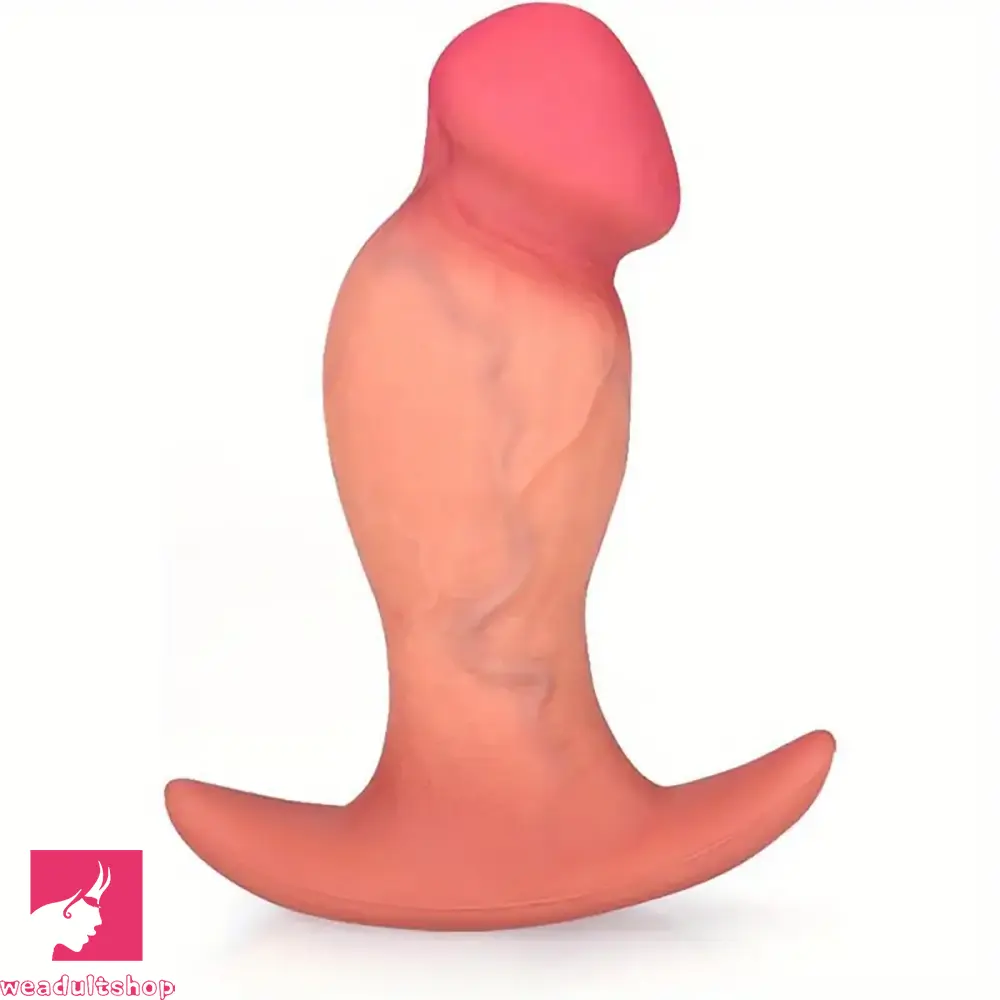 Penis-rounded-3.81in 4.92in 6.1in Small Silicone Real Soft Dildo With Anchor Base