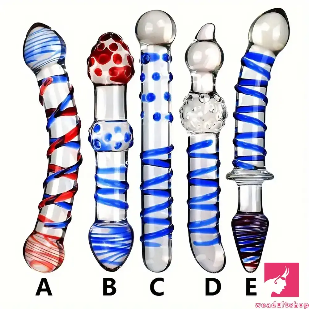 Penis-dropped-Multiple Options Glass Crystal Dildo For Women Men Couple G-spot Sex