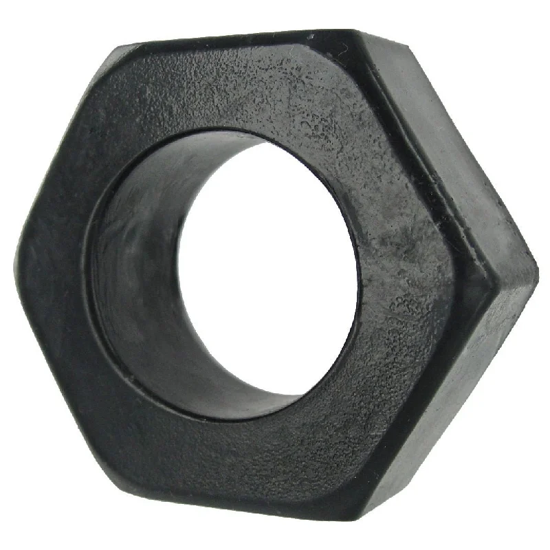 cock ring smooth texture-HexNut Cock Ring - Black