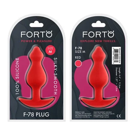 anal toys for quiet pleasure-Forto F-78 Pointee Silicone Anal Plug Medium Red