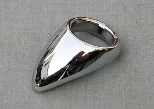 cock ring high tension-Teardrop Style Cockring in Chrome