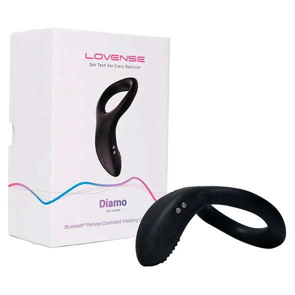 cock ring performance grip-Lovense - Diamo App-Controlled Vibrating Silicone Cock Ring (Black)