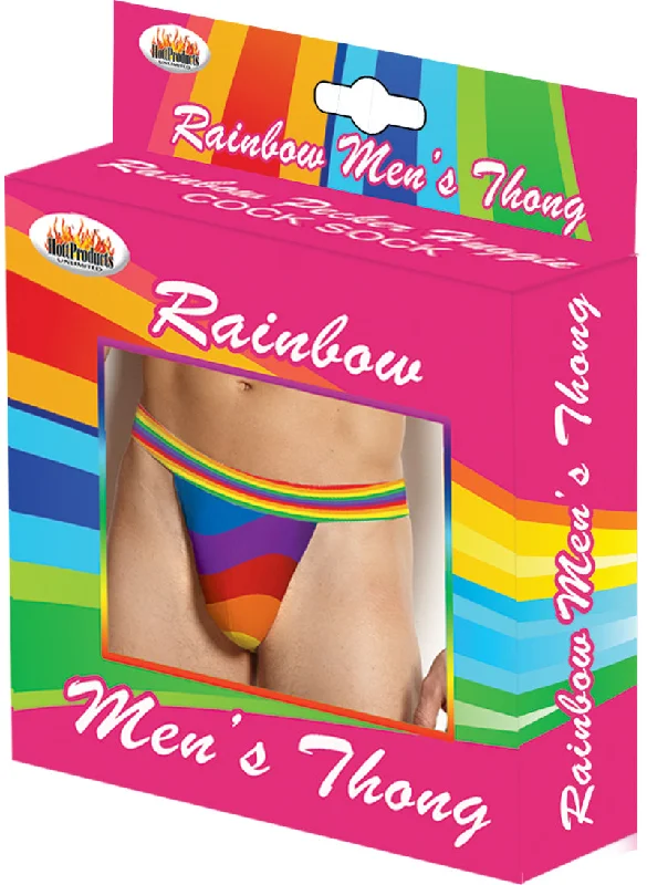 sexy maid costume-Rainbow Mens Thong