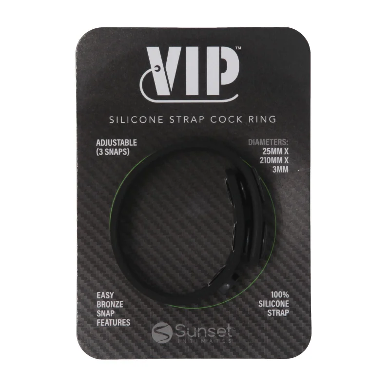 cock ring pro grip-The VIP Adjustable Cock Ring - Black