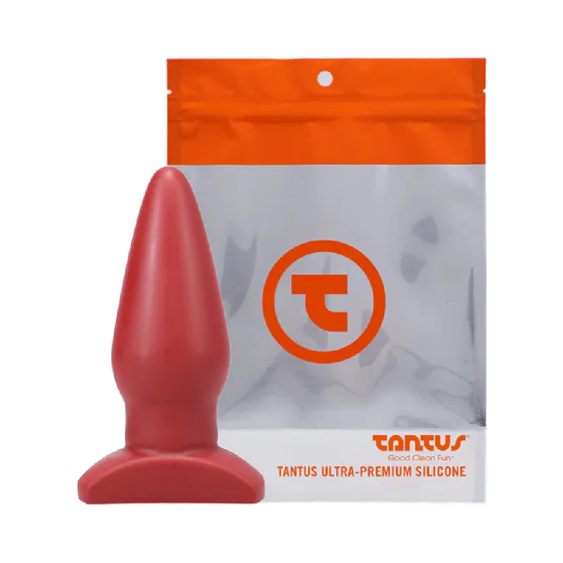 anal toys with bold base-Tantus Ringo Anal Plug Crimson (Bag)