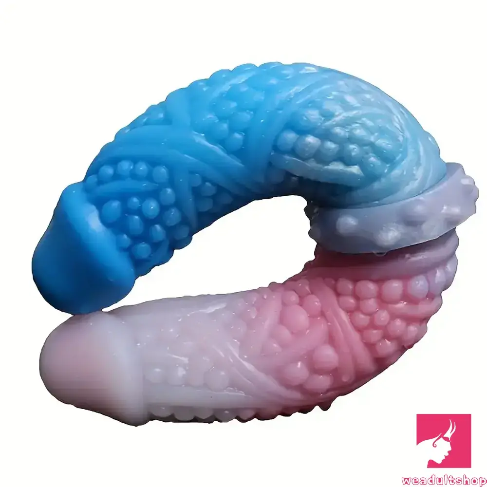 Penis-sinewy-10.62in Tortoise Design Silicone Soft Large Double-headed Odd Dildo