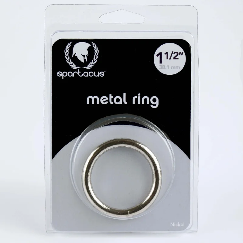 cock ring discreet texture-Spartacus Cock Gear Metal Cock Rings 1 1/2"