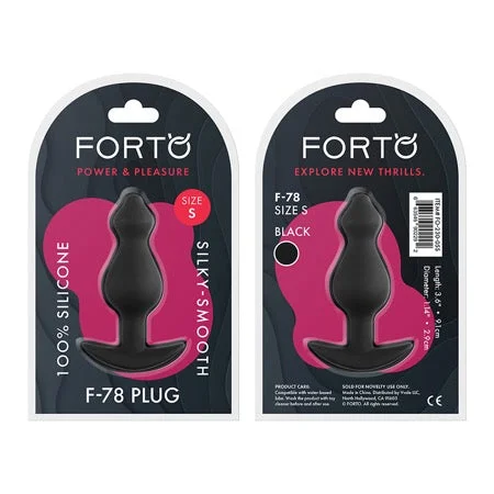 anal toys for sensual pleasure-Forto F-78 Pointee Silicone Anal Plug Small Black