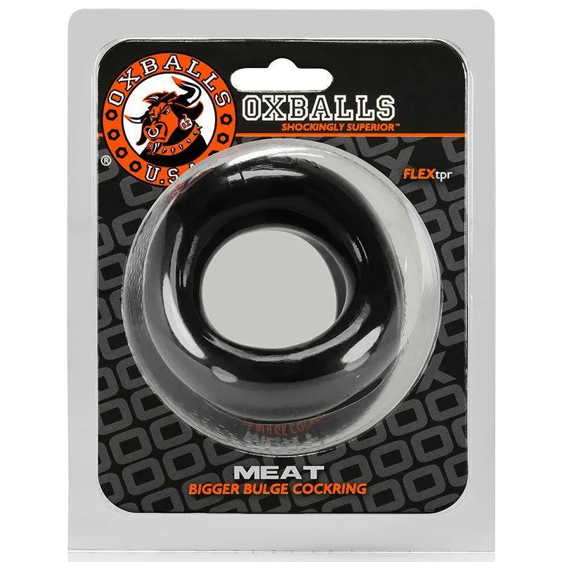 cock ring performance comfort-OxBalls Meat, Padded Cockring, Black