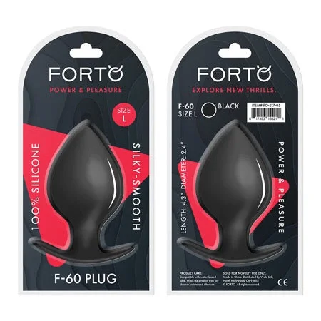 anal toys for intimate play-Forto F-60 Spade Silicone Anal Plug Large Black