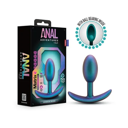 anal toys for fast play-Anal Adventures Matrix Nebula Plug Lunar Blue