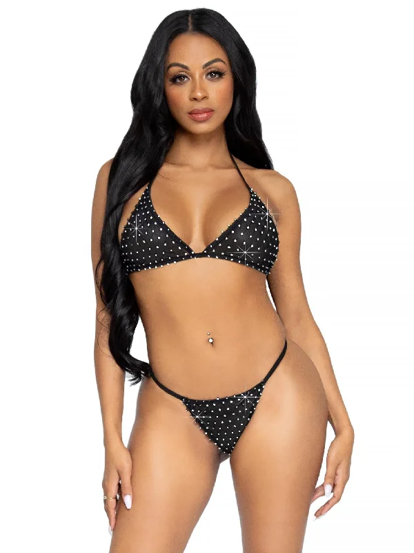 sexy sailor lingerie-2 Pc Tempest Bikini Set - Black - One Size