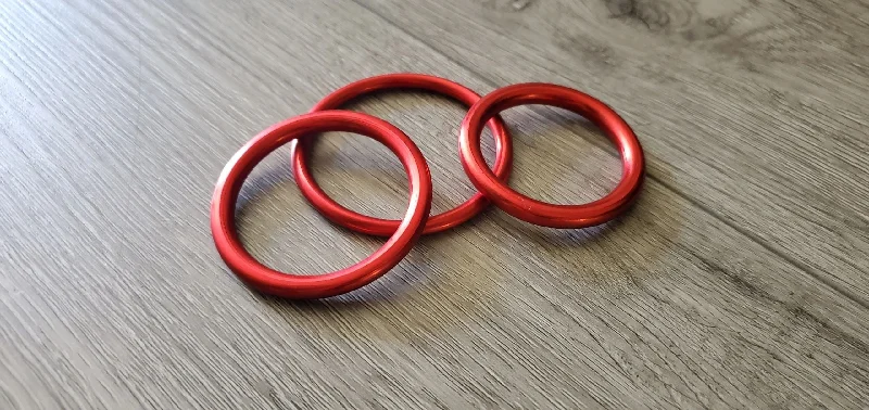 cock ring travel grip-Round Style Cockring in Anodized Aluminum