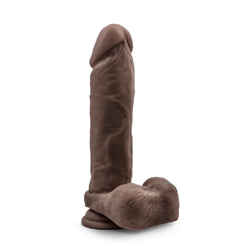 Penis-bulky-Au Natural - 9 Inch Dildo With Suction Cup - Chocolate