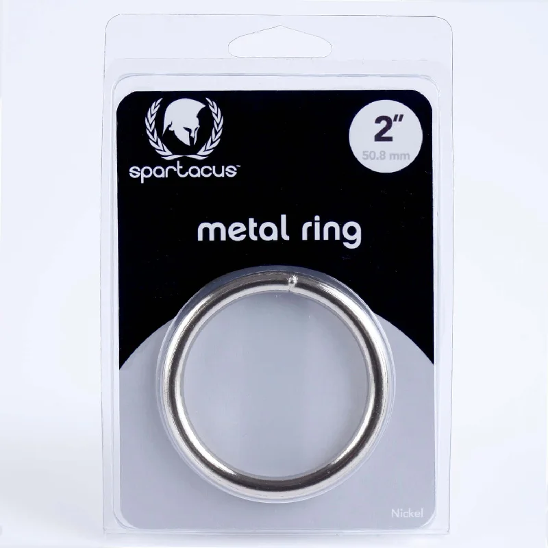 cock ring stylish feel-Spartacus Leathers Metal Cock Ring 2"- Elevate Your Pleasure with Quality Craftsmanship!