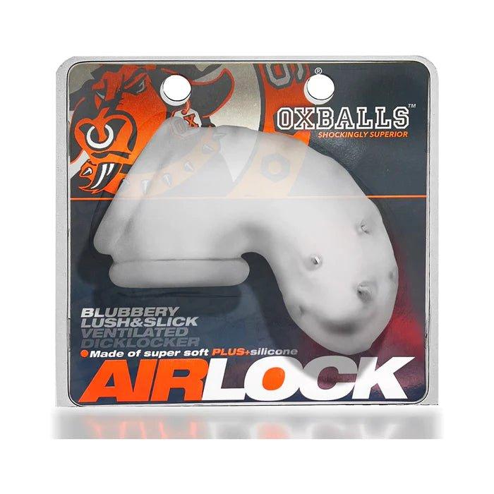 anal toys with ribbed shaft-OxBalls Airlock Air Vent Silicone Chastity & Packer Clear