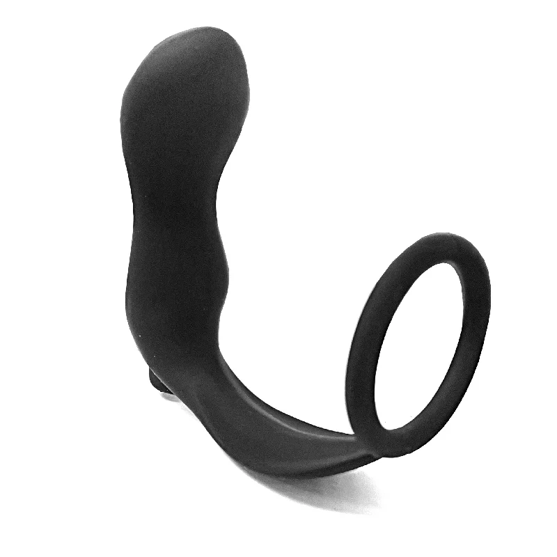 cock ring enhanced fit-Cocked & Loaded Point Blank Prostate Massager with C-Ring