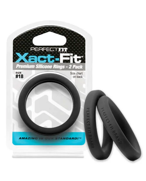 cock ring quick texture-Perfect Fit Xact Fit #18 Cock Rings 2-Pack: Unmatched Precision and Comfort in Sizing