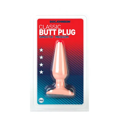 anal toys with slim shaft-Medium Butt Plug (Flesh)