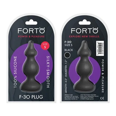 anal toys for kinky play-Forto F-30 Pointer Silicone Anal Plug Small Black