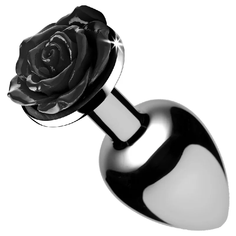 anal toys with slim shaft-Black Rose Anal Plug - Medium