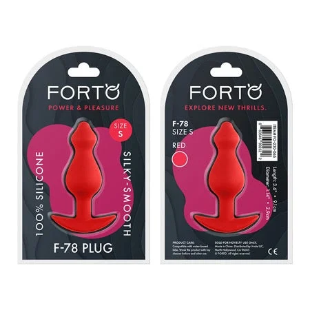 anal toys with soft shaft-Forto F-78 Pointee Silicone Anal Plug Small Red