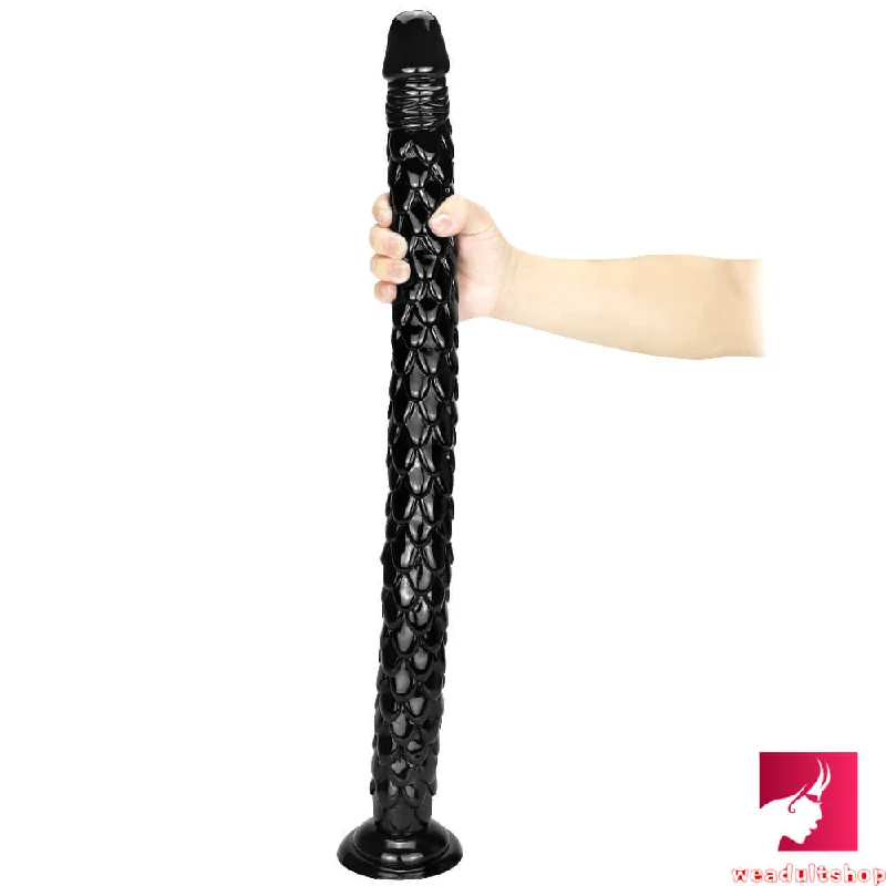 Penis-passive-24.4in Fantasy Super Long Slim Snake Animal Big Black Dildo