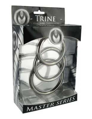 cock ring pro design-Master Series Trine Steel Cock Ring Set