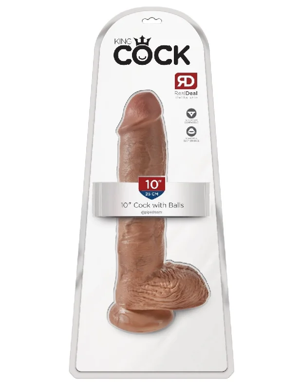 penis-strength-routine-quick-King Cock  10 Inch Cock With Balls - Tan