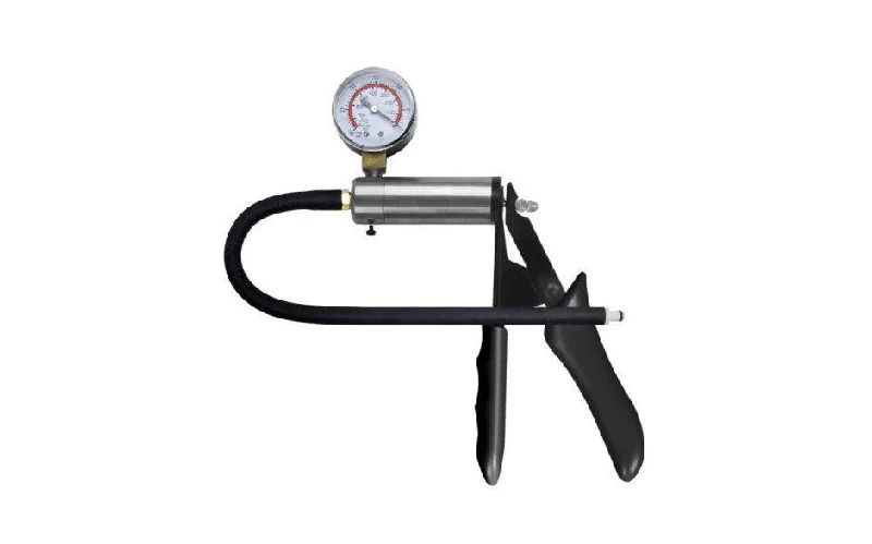 anal toys for quiet play-Brass Pistol Pump with Gauge and Hose