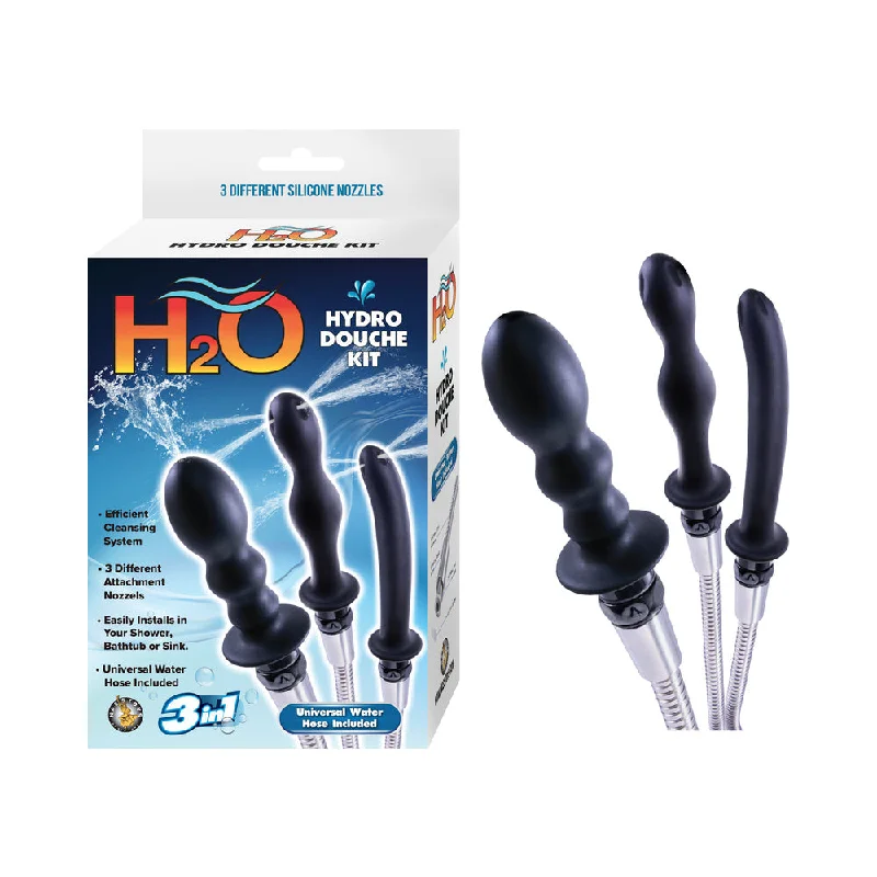 anal toys for bedroom fun-H2O Hydro Douche Kit Black