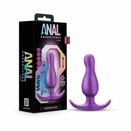 anal toys with bold base-Anal Adventures Matrix Quantum Plug Galactic Purple