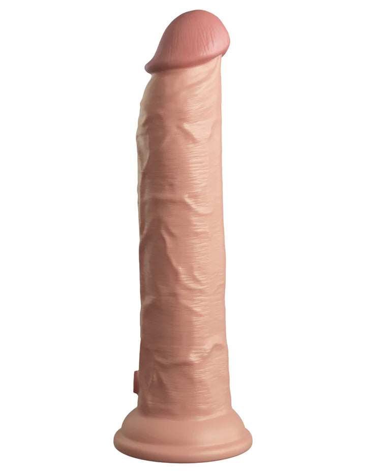 penis-pain-solutions-natural-9" Vibrating Silicone Dual Density Cock with Remote