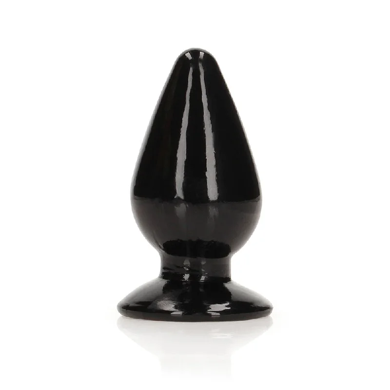 anal toys with flexible shaft-RealRock Crystal Clear 3.5 in. Anal Plug Black