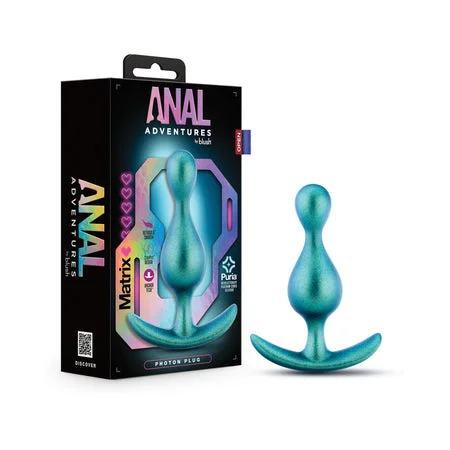 anal toys with sensual play-Anal Adventures Matrix Photon Plug Neptune Teal