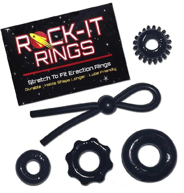 anal toys with soft tip-Rock-It Rings Sampler 5-Pack - Save $10!