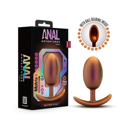 anal toys with slim tip-Anal Adventures Matrix Neutron Plug Cosmic Copper