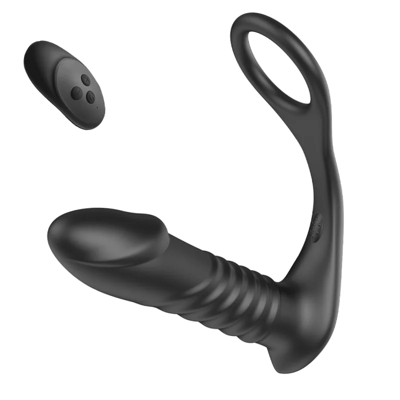 best anal toys for couples-Silicone Remote Control Cock Ring Anal Plug