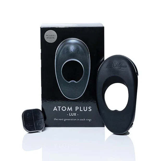 cock ring battery grip-Hot Octopuss - Atom Plus Lux Remote Control Cock Ring (Black)