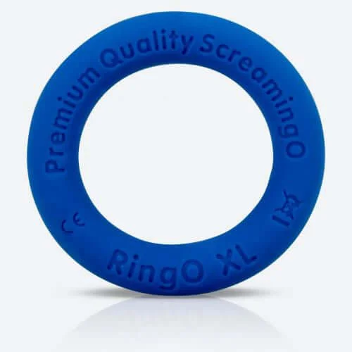 cock ring modern design-Screaming O Ring O Ritz XL Blue Cock Ring