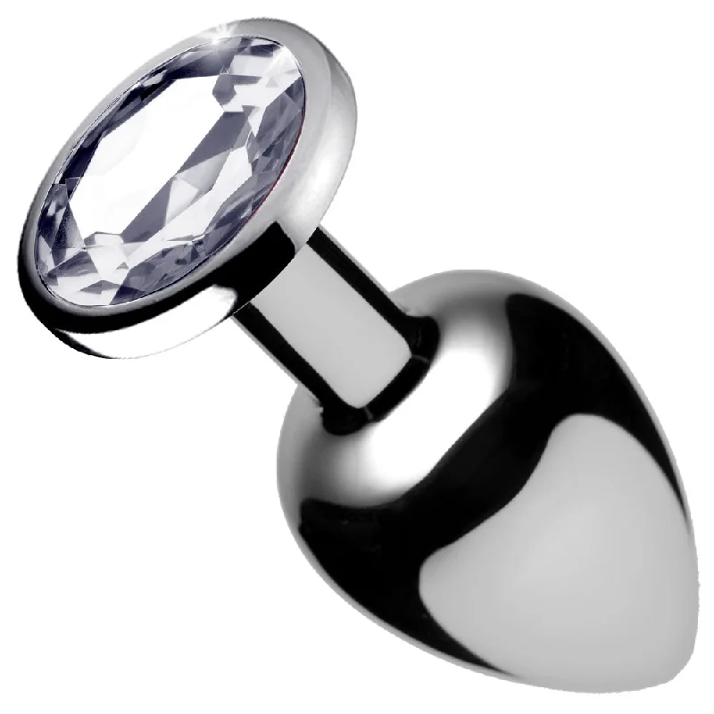 anal toys with soft edges-Clear Gem Anal Plug - Medium