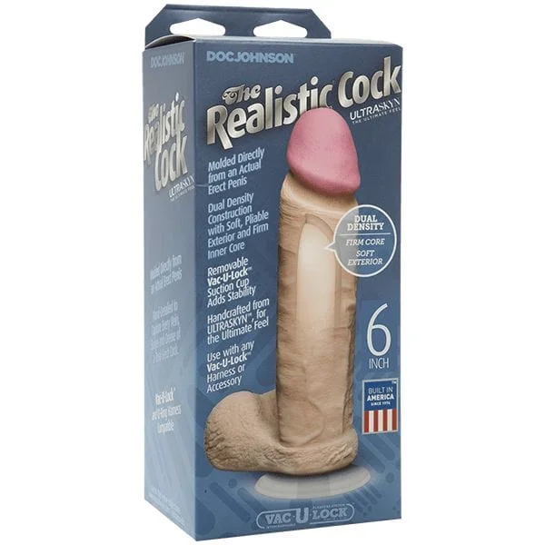 cock ring comfort texture-Doc Johnson - The Realistic Ultraskyn UR3 Cock with Balls