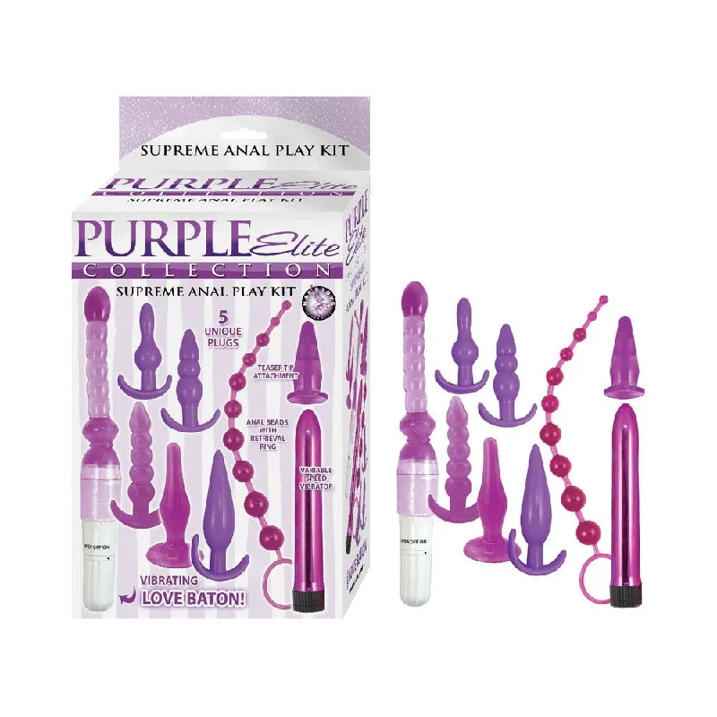 anal toys for kinky play-Purple Elite Collection Supreme Anal Play Kit Purple