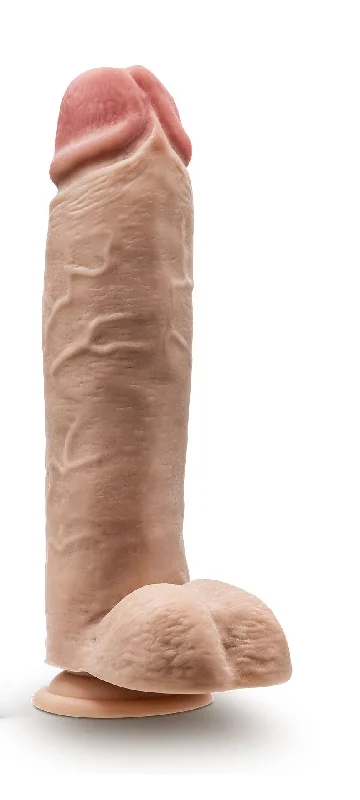 Dildo-approved-Dr. Skin - Mr. Mister - 10.5 Inch Dildo With Balls - Beige