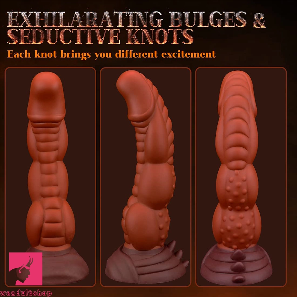 Penis-lazy-8.5in Monster Prostate Milk Spiked Silicone Soft Cock Fantasy Dildo