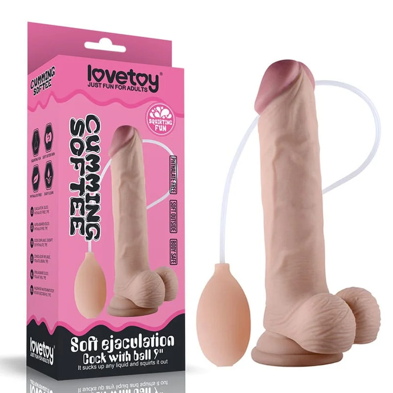 penis-sensitivity-boosting-ideas-Cumming Softee Soft Ejaculation Cock 9'' with Balls