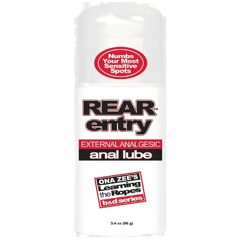 anal toys with firm structure-Ona Zee Rear Entry Anal Lube 3.4 Oz