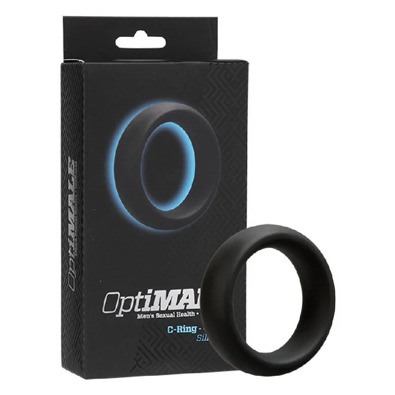 anal toys for playful play-OptiMale Silicone C-Ring - 45 mm Black