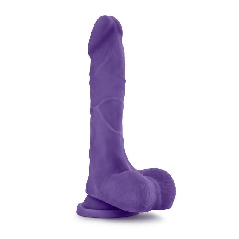 Penis-throbbing-Au Natural - Bold - Thrill - 8.5 Inch Dildo -  Purple